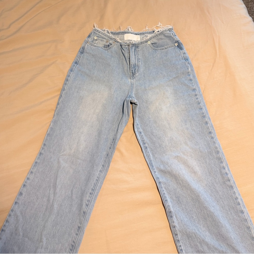Naked Wardrobe Light Blue Straight Leg Jeans